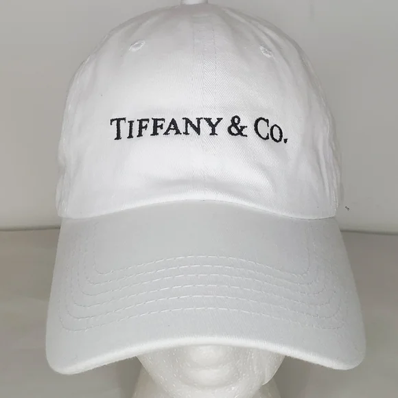 Ethos KB One Size White Cap W/ Tiffany & Co. Embroidered Logo Adjustable Strap - Picture 1 of 9